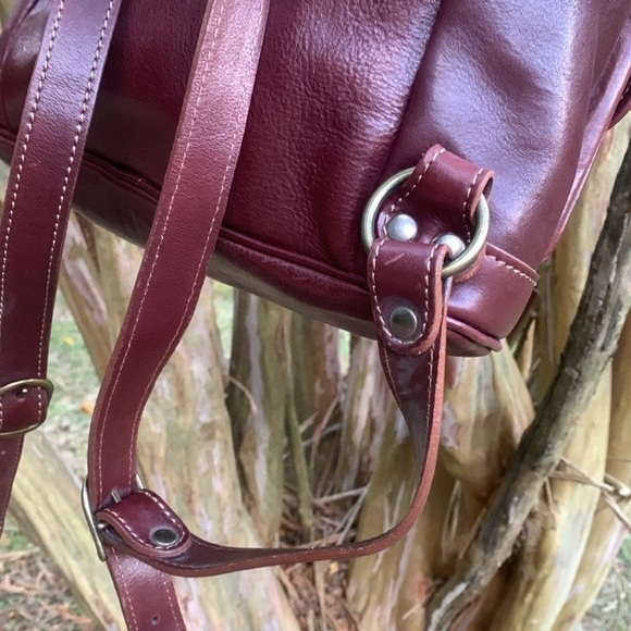 Natural Leather Handmade in Italy Backpack in Rich Mahogany main image 12